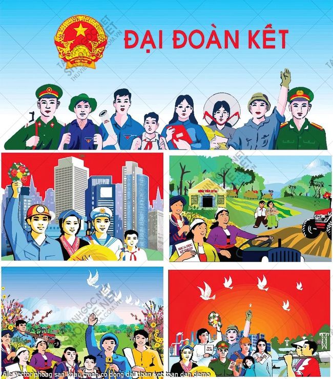 file vector phong san khau tranh co dong dai doan ket toan dan